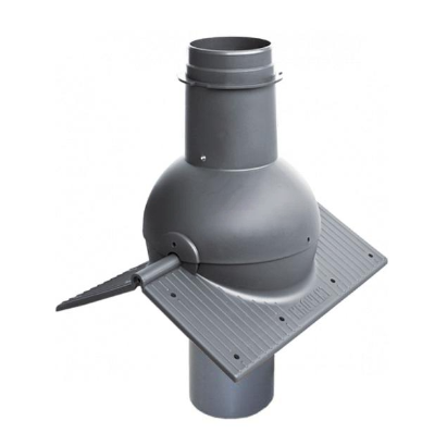 Выход канализации коньковый Krovent Pipe-Сone Серый