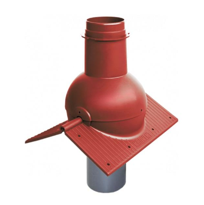 Выход канализации коньковый Krovent Pipe-Сone Красный
