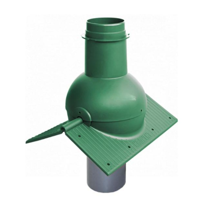 Выход канализации коньковый Krovent Pipe-Сone Зеленый