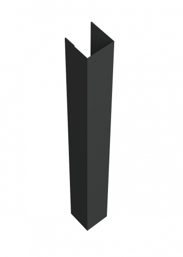 Стойка для забора жалюзи Техас Grand Line для монтажа без крепежного вкладыша 0,5 Velur RAL 7016 антрацитово-серый (2м)