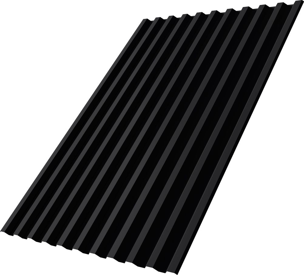 Профнастил С21R Grand Line 0,5 Drap ТХ с пленкой RAL 9005 черный