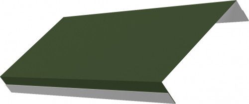 Ламель обратная 125 забора жалюзи Техас Grand Line 0,5 Сатин матовый ТХ RAL 6020 хромовая зелень