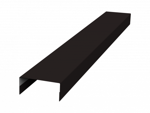 Крышка 30х20 для забора жалюзи Техас Grand Line 0,5 PurLite матовый RAL 9005 черный (2м)
