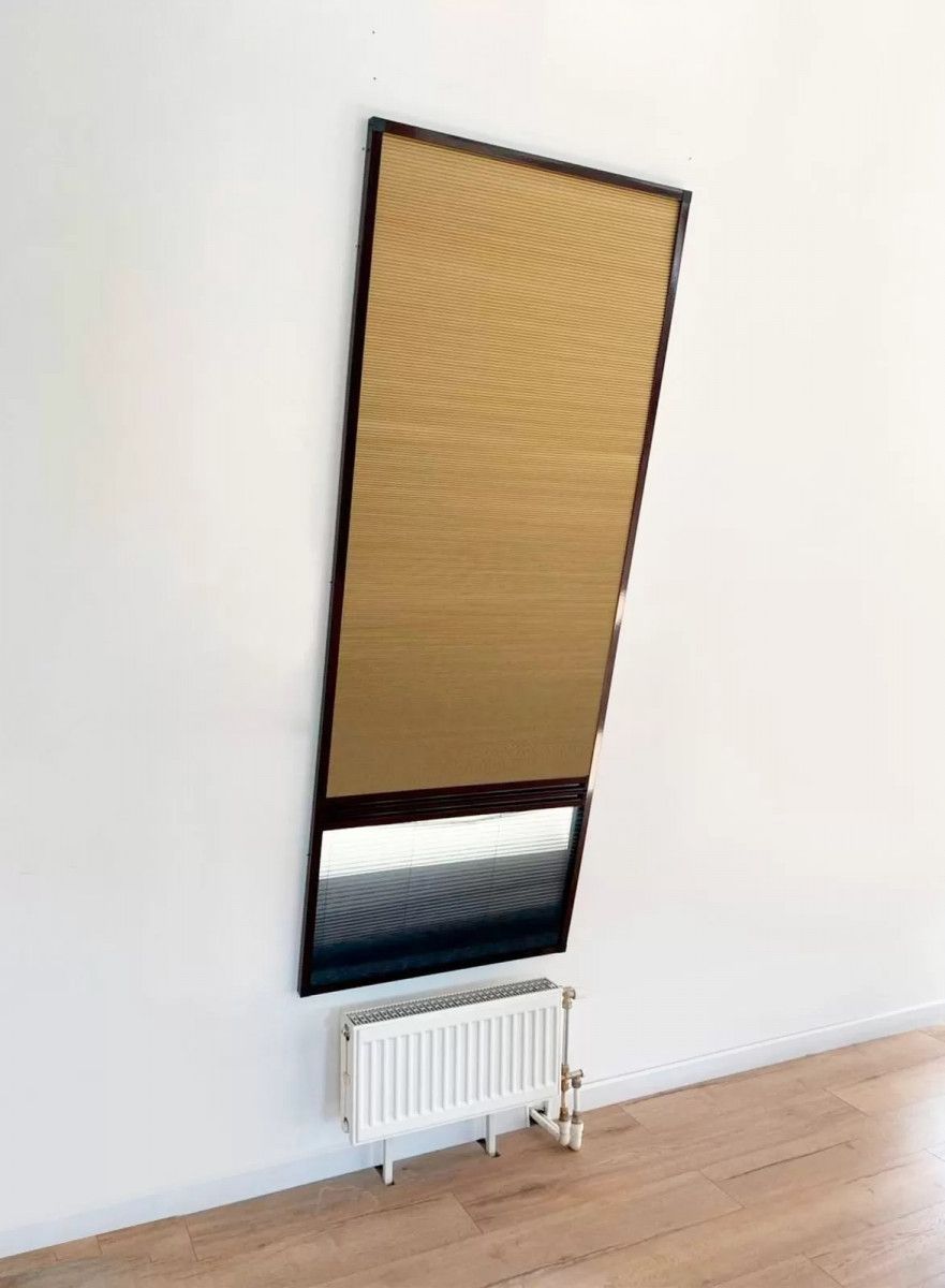 Штора+москитная сетка FAKRO AMD Duet 94x240 (коричневые направляющие RAL 8017, штора коричневая blackout RAL 1603)