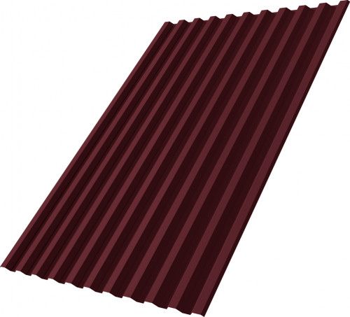 Профнастил С21R Grand Line 0,4 ПЭ RAL 3005 красное вино