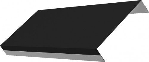Ламель обратная 125 забора жалюзи Техас Grand Line 0,5 PurPro матовый RAL 9005 черный