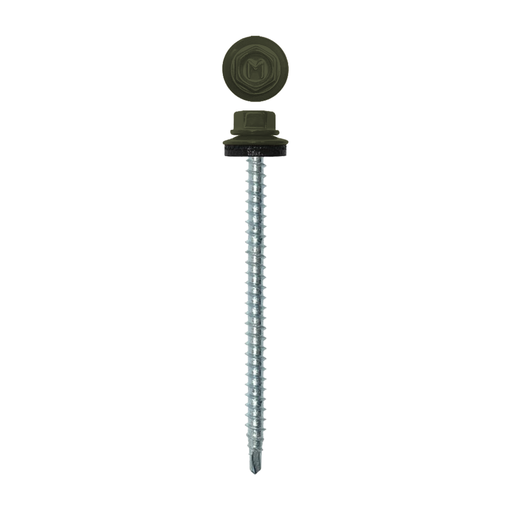 Саморез кровельный Daxmer 4,8х70 (100шт) сверло №1 RAL 6003