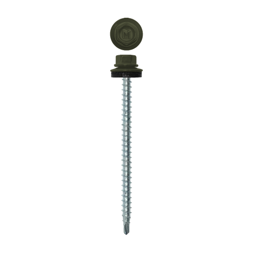 Саморез кровельный Daxmer 4,8х70 (100шт) сверло №1 RAL 6003
