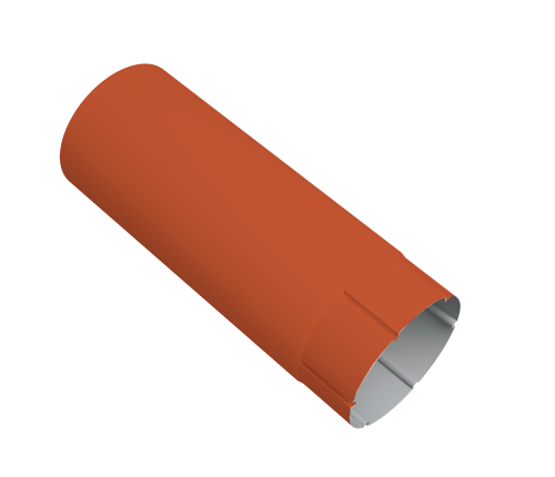 Труба круглая Vortex Проект 146мм 2м RAL 8004 терракота