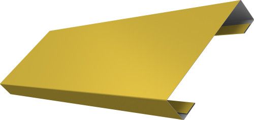 Ламель лицевая 100 забора жалюзи Техас Grand Line 0,45 ПЭ RAL 1018 цинково-желтый