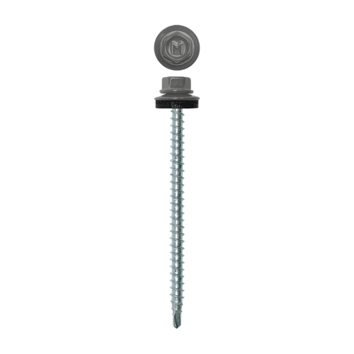 Саморез кровельный Daxmer 4,8х70 RAL 9006 (100) сверло №1