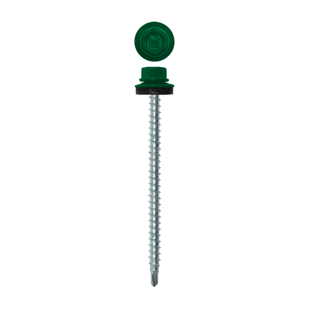 Саморез кровельный Daxmer 4,8х70 (100шт) сверло №1 RAL 6029
