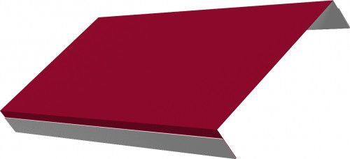 Ламель обратная 150 забора жалюзи Техас Grand Line 0,45 ПЭ RAL 3003 рубиново-красный