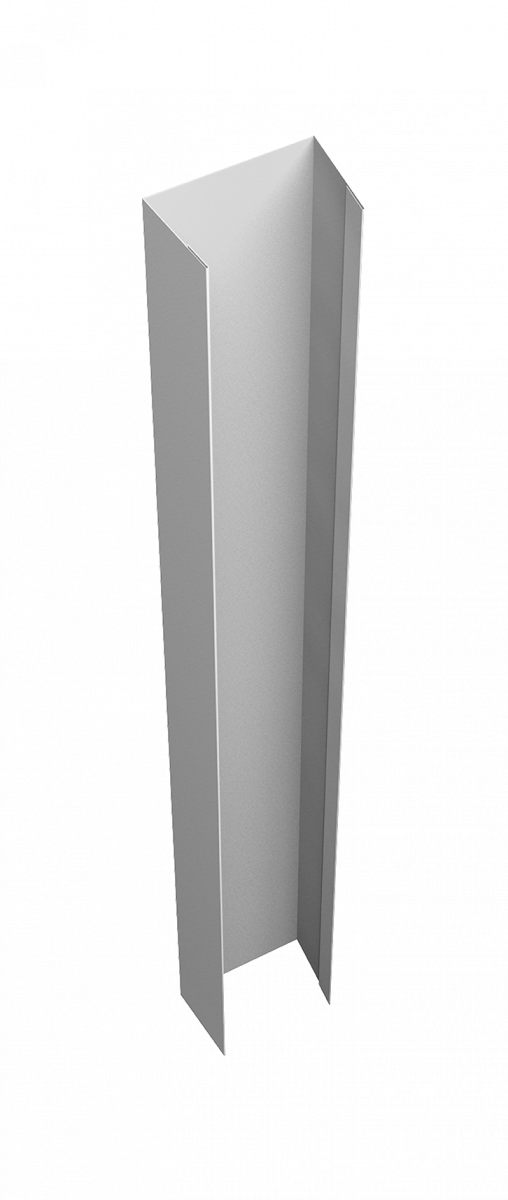 Крепежная планка верхняя для забора жалюзи Техас Grand Line 0,45 ПЭ RAL 9003 сигнальный белый (1,8м)