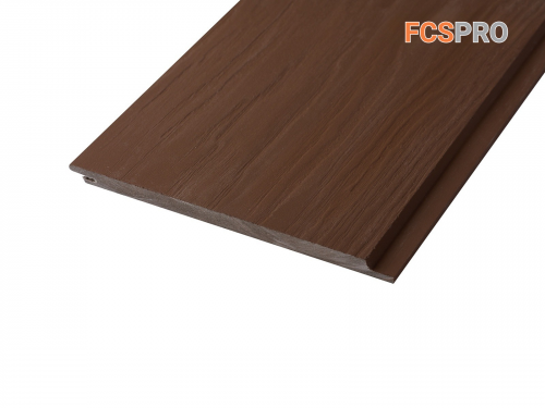 Фиброцементный сайдинг 190х10мм FCSPRO Wood Click F21 коричневая глина (3м)