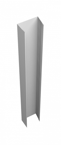 Крепежная планка верхняя для забора жалюзи Техас Grand Line 0,45 Drap RAL 9003 сигнальный белый (1,8м)