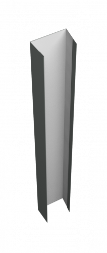 Крепежная планка верхняя для забора жалюзи Техас Grand Line 0,45 ПЭ RAL 7005 мышино-серый (2м)
