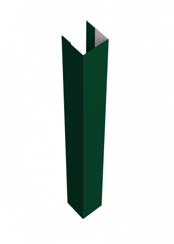 Стойка для забора жалюзи Техас Grand Line для монтажа без крепежного вкладыша 0,5 ПЭ слим RAL 6005 зеленый мох (2м)