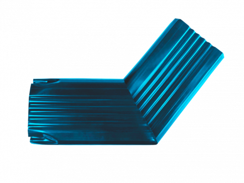Колено трубы гофрированное боковое левое Vortex в2 76х102мм RAL 5005 сигнальный синий