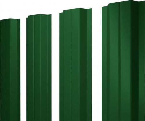 Штакетник П-образный A с прямым резом Grand Line 0,45 ПЭ RAL 6002 лиственно-зеленый