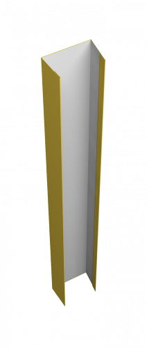 Крепежная планка верхняя для забора жалюзи Техас Grand Line 0,45 ПЭ RAL 1018 цинково-желтый (2,5м)