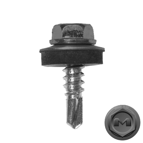 Саморез по металлу Daxmer 5,5х19 RAL 7004 (250) сверло №3