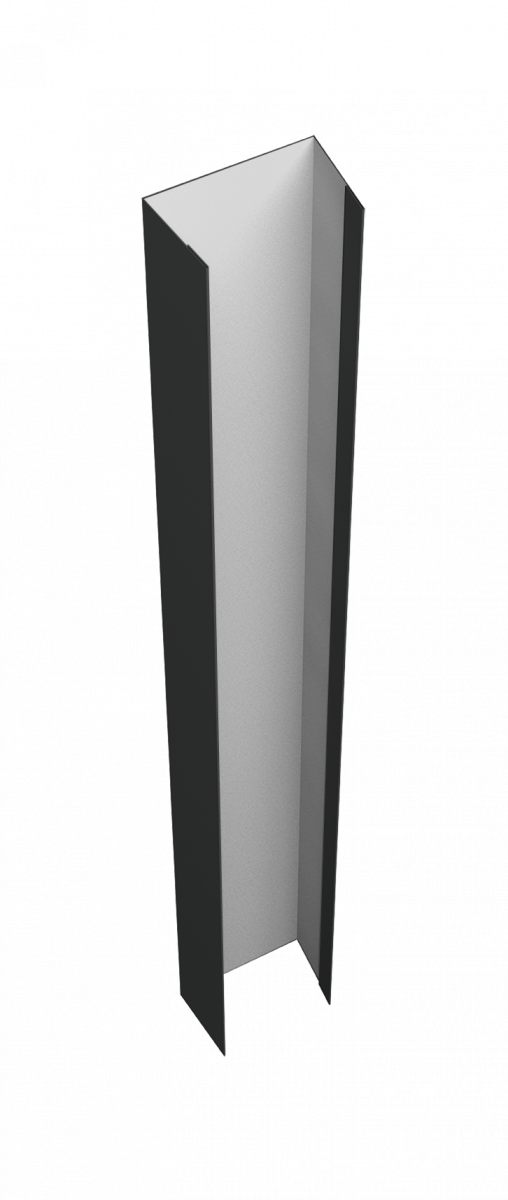 Крепежная планка верхняя для забора жалюзи Техас Grand Line 0,5 Сатин RAL 7016 антрацитово-серый (3м)