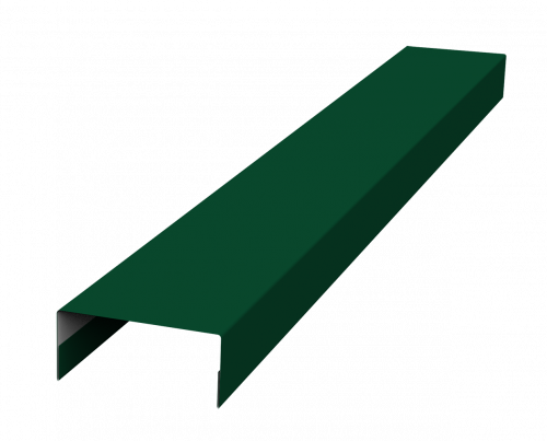 Ламель лицевая стартовая/финишная забора жалюзи Техас 55мм для калиток и ворот (с заполнением ламелями 125) Grand Line 0,5 ПЭ RAL 6005 зеленый мох