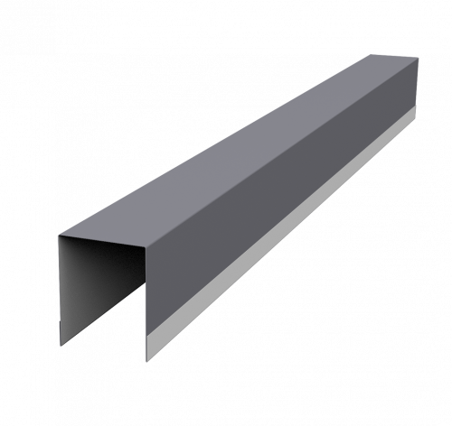Планка опорная составная внутренняя для забора жалюзи Палермо Grand Line 0,5 ПЭ RAL 7004 сигнальный серый (2,5м)