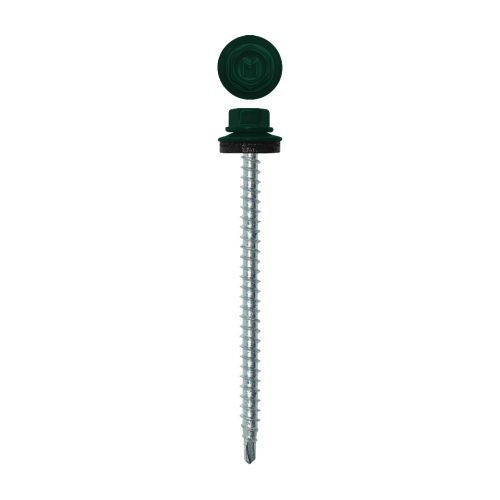 Саморез кровельный Daxmer 4,8х80 (100шт) сверло №1 RAL 6005