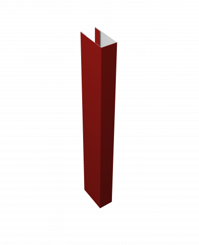 Стойка для забора жалюзи Техас (для калиток и ворот) Grand Line 0,45 ПЭ RAL 3011 коричнево-красный (2,5м)