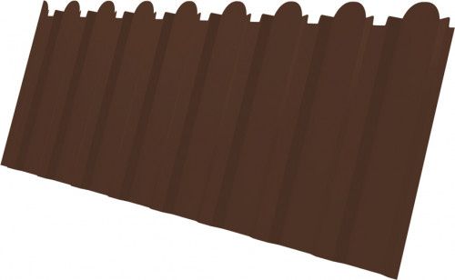 Профнастил С20B фигурный 0,45 Drap СТ слим RAL 8017 шоколад