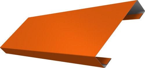 Ламель лицевая 100 забора жалюзи Техас Grand Line 0,45 ПЭ RAL 2004 оранжевый