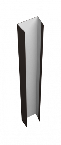 Крепежная планка верхняя для забора жалюзи Техас Grand Line 0,5 PurLite матовый RR 32 темно-коричневый (3м)
