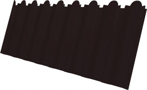 Профнастил С20B фигурный Grand Line 0,45 Drap RAL 9005 черный