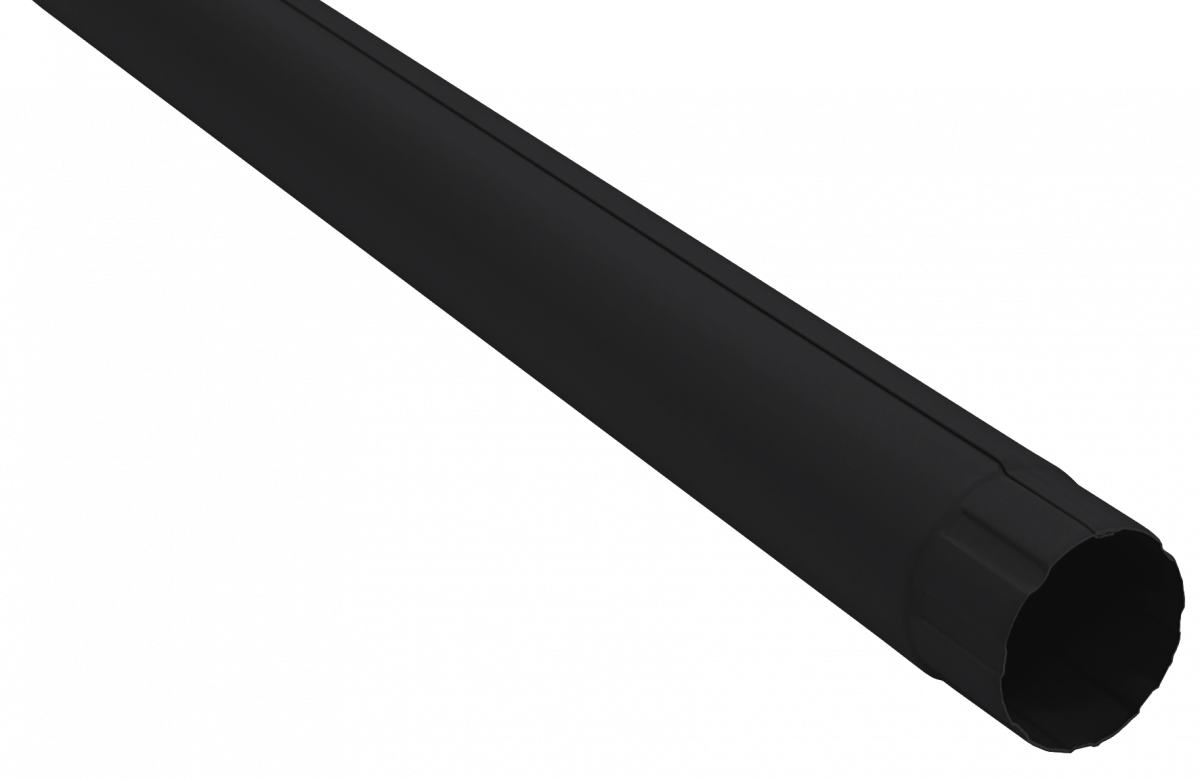 Труба круглая Grand Line ПУ матовый 90мм 3м RAL 9005 черный