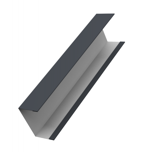 Крышка для забора жалюзи Милан, Токио (для калиток и ворот) Grand Line 0,5 Атлас RAL 7024 мокрый асфальт (2м)