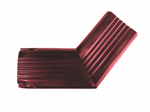 Колено трубы гофрированное боковое левое Vortex в2 76х102мм RAL 3005 красное вино