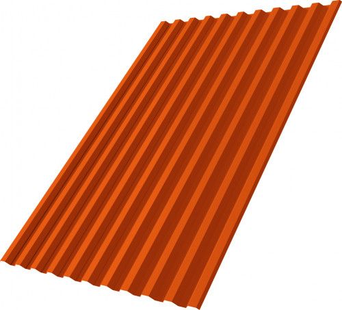 Профнастил С21R Grand Line 0,45 ПЭ RAL 2004 оранжевый