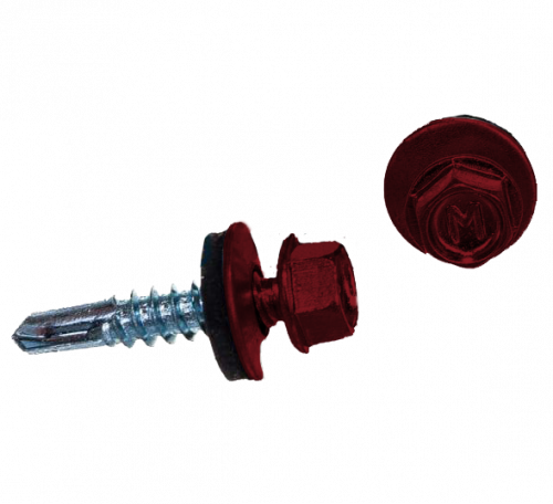 Саморез по металлу Daxmer 5,5х25 RAL 3003 (250) сверло №3