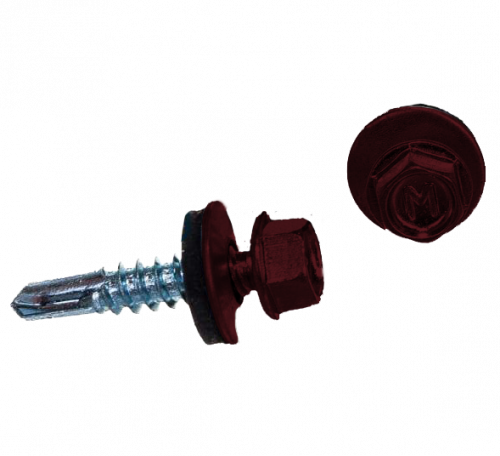 Саморез по металлу Daxmer 5,5х25 RAL 3005 (250) сверло №3