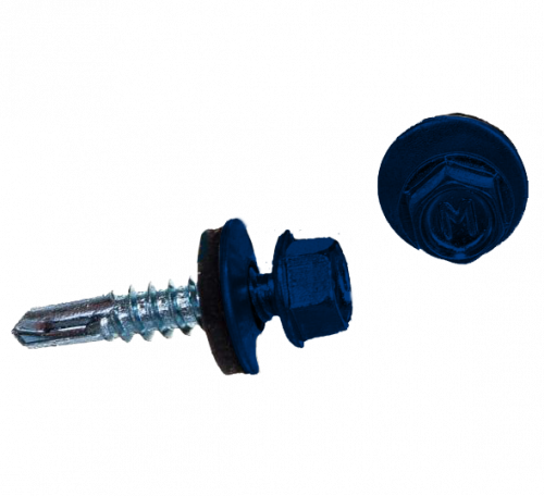 Саморез по металлу Daxmer 5,5х25 RAL 5002 (250) сверло №3