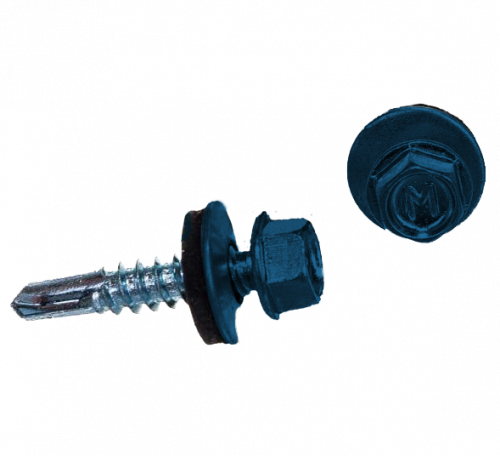 Саморез по металлу Daxmer 5,5х25 RAL 5005 (250) сверло №3