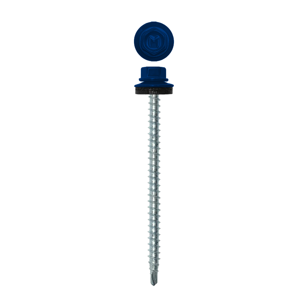Саморез кровельный Daxmer 4,8х70 (100шт) сверло №1 RAL 5002