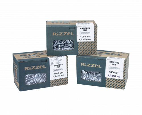 Саморез ПШ Rizzel 4,2х16 (1000шт) шлиц PH2, цинк