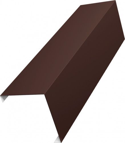 Декоративная накладка на столб универсальная угловая 80х80 для забора жалюзи Grand Line 0,45 Drap СТ слим RAL 8017 шоколад (2м)