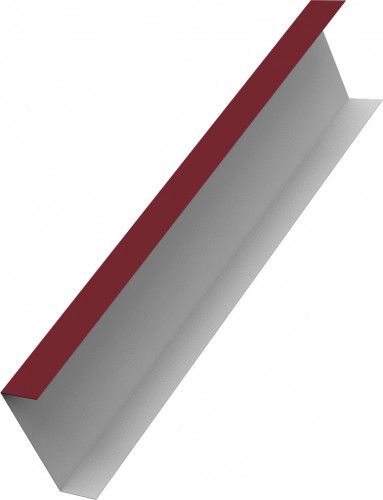 Декоративная накладка на столб универсальная 62х55 для забора жалюзи Grand Line 0,45 ПЭ RAL 3005 красное вино (1,8м)
