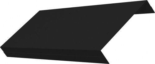 Ламель обратная 125 забора жалюзи Техас Grand Line 0,5 Velur RAL 9005 черный