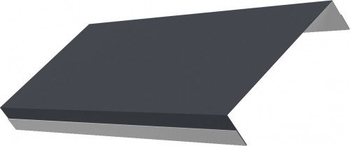 Ламель обратная 125 забора жалюзи Техас Grand Line 0,45 Drap RAL 7024 мокрый асфальт