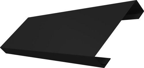 Ламель лицевая 100 забора жалюзи Техас Grand Line 0,45 ПЭ двухсторонний RAL 9005 черный